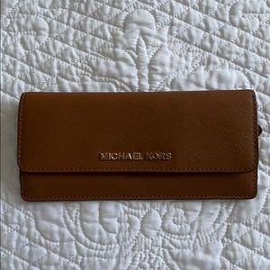 Michael Kors Camel Button Snap Wallet